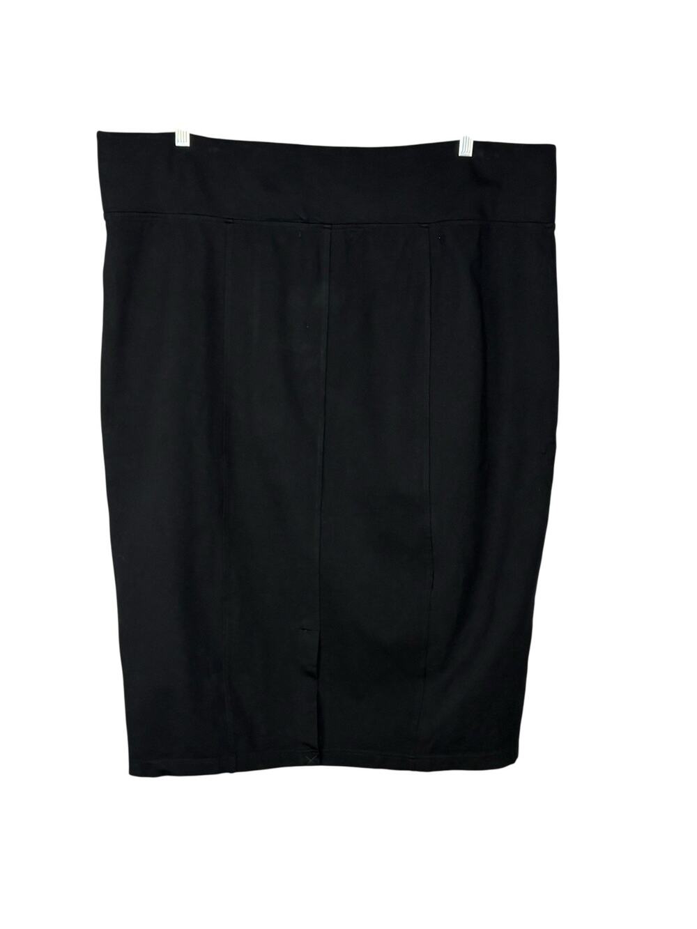 NWOT Melissa McCarthy 7 Seven Midi Pencil Skirt Ponte Knit Stretch Black Size 3X